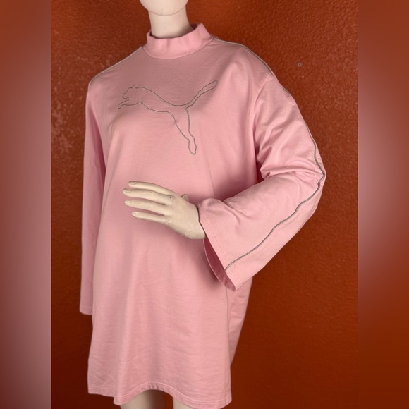 Puma Light Pink Long Sleeve Dress Size Medium - Picture 12 of 17